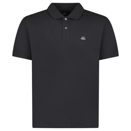CP Company Stretch Piquet Short Sleeve Polo in Black - Boinclo - Outlet Sale Under Retail