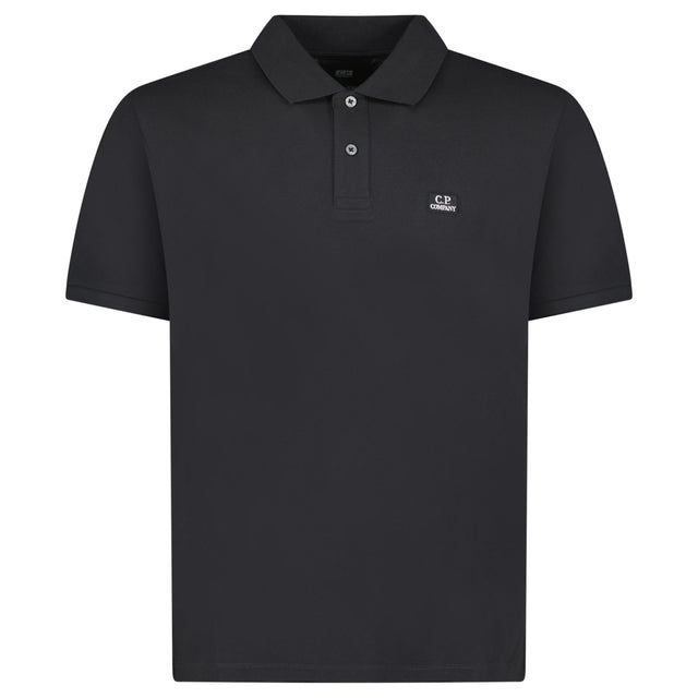 CP Company Stretch Piquet Short Sleeve Polo in Black - Boinclo - Outlet Sale Under Retail