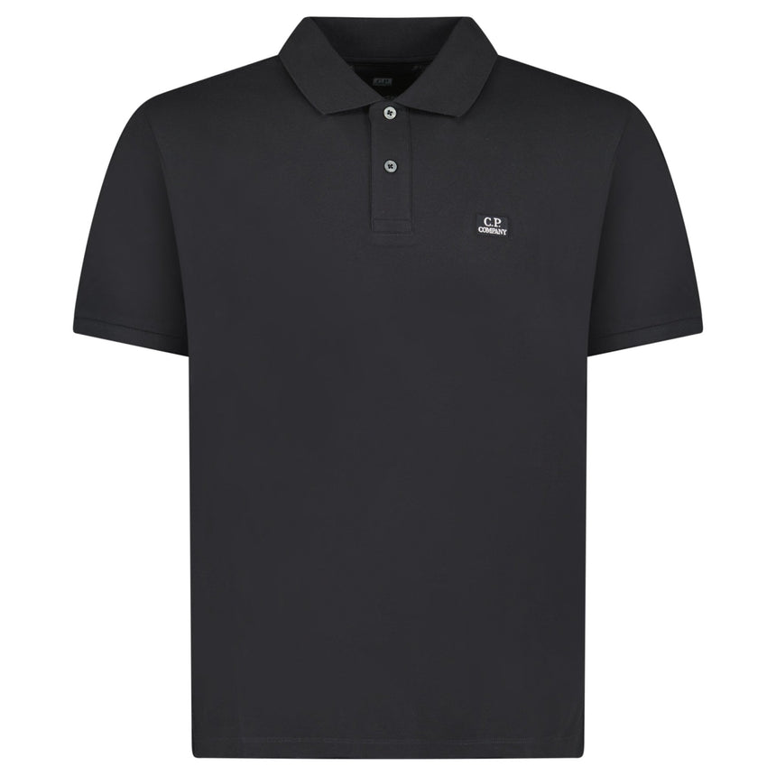 CP Company Stretch Piquet Short Sleeve Polo in Black - Boinclo - Outlet Sale Under Retail