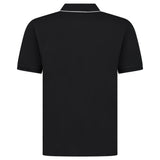 CP Company Stretch Piquet Striped Collar Polo in Black - Boinclo - Outlet Sale Under Retail