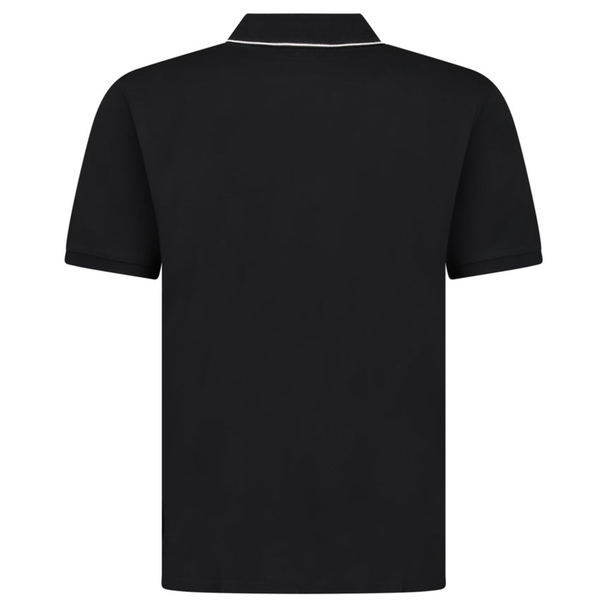 CP Company Stretch Piquet Striped Collar Polo in Black - Boinclo - Outlet Sale Under Retail