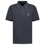 CP Company Stretch Piquet Striped Collar Polo Shirt Black Sand - Boinclo - Outlet Sale Under Retail