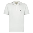 CP Company Stretch Piquet Striped Collar Polo Shirt White - Boinclo - Outlet Sale Under Retail