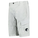 CP Company Stretch Sateen Cargo Lens Shorts in Blue Fox - Boinclo - Outlet Sale Under Retail