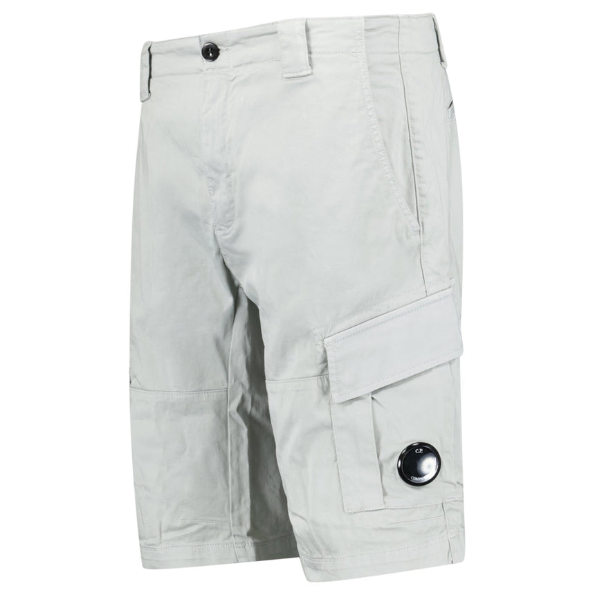 CP Company Stretch Sateen Cargo Lens Shorts in Blue Fox - Boinclo - Outlet Sale Under Retail