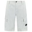 CP Company Stretch Sateen Cargo Lens Shorts in Blue Fox - Boinclo - Outlet Sale Under Retail