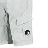 CP Company Stretch Sateen Cargo Lens Shorts in Blue Fox - Boinclo - Outlet Sale Under Retail