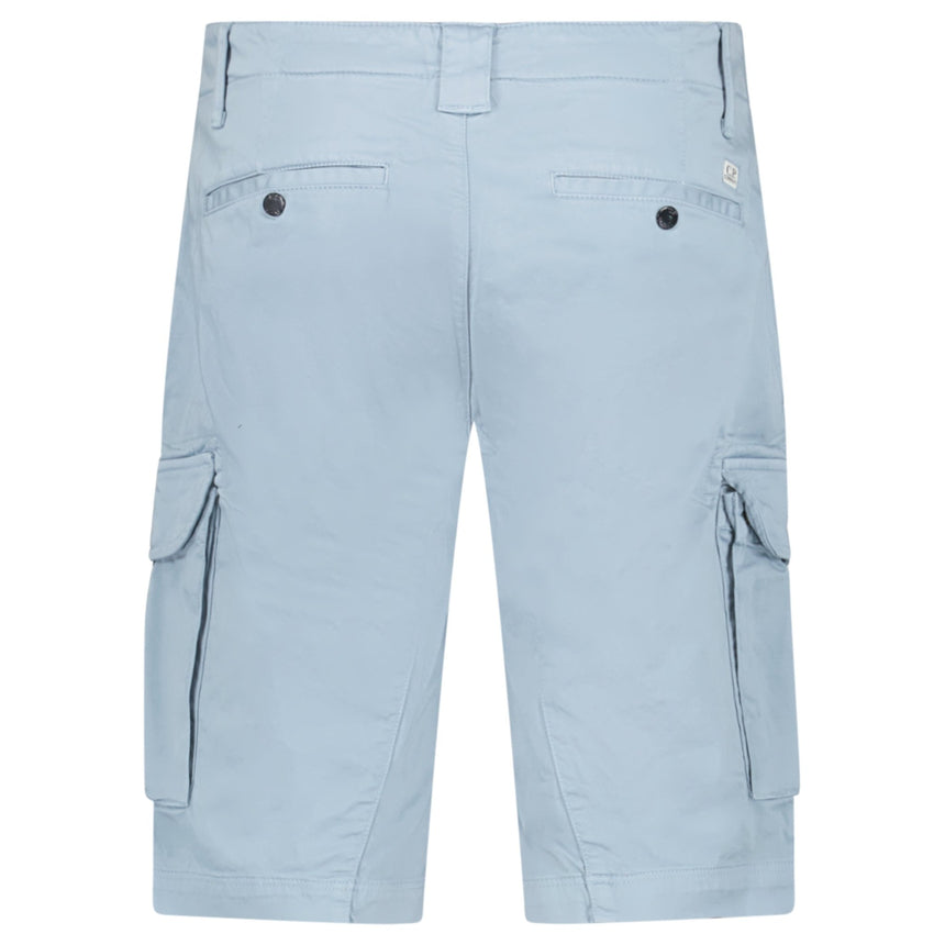 CP Company Stretch Sateen Cargo Lens Shorts in Silver Blue - Boinclo - Outlet Sale Under Retail