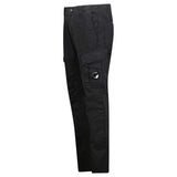 CP Company Stretch Sateen Ergonomic Lens Double Cargo Pants in Black