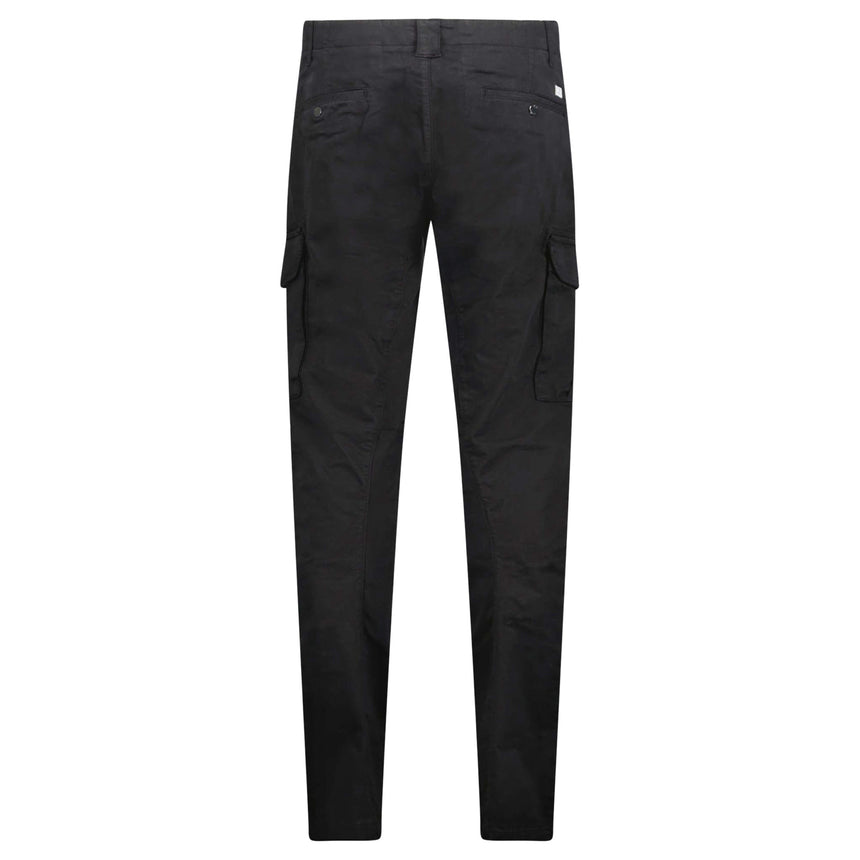 CP Company Stretch Sateen Ergonomic Lens Double Cargo Pants in Black - Boinclo - Outlet Sale Under Retail