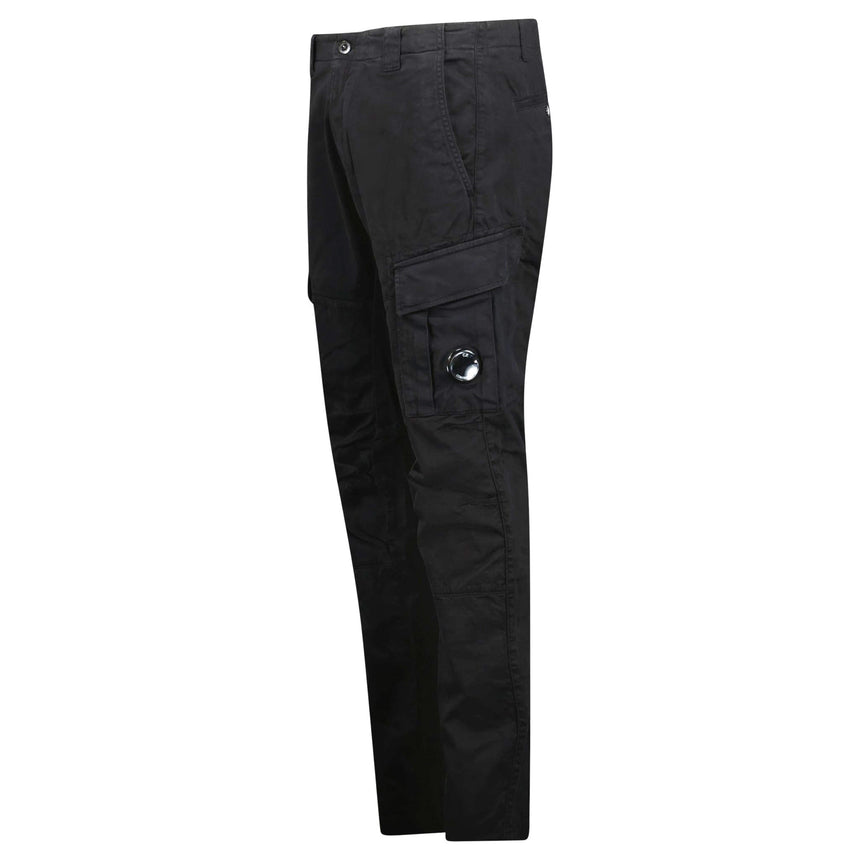 CP Company Stretch Sateen Ergonomic Lens Double Cargo Pants in Black - Boinclo - Outlet Sale Under Retail