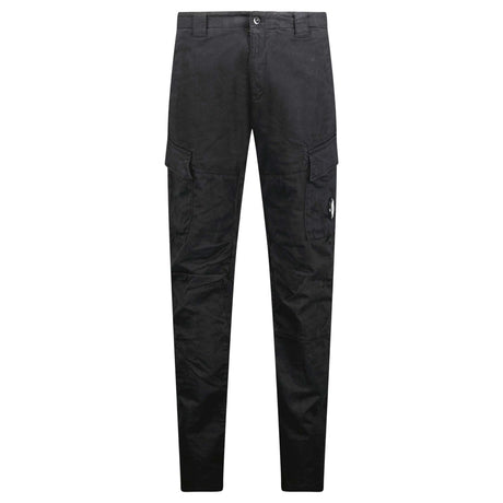 CP Company Stretch Sateen Ergonomic Lens Double Cargo Pants in Black - Boinclo - Outlet Sale Under Retail