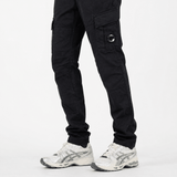 CP Company Stretch Sateen Ergonomic Lens Double Cargo Pants in Black - Boinclo - Outlet Sale Under Retail