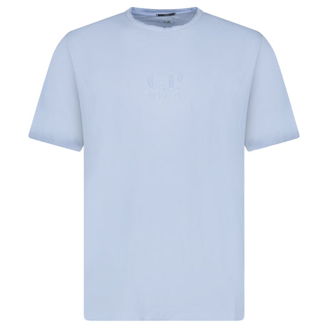 CP Company Tacting Embroidery Logo Polo T-Shirt Cerulean Blue - Boinclo - Outlet Sale Under Retail