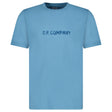 CP Company Text Logo T-Shirt in Aegean Blue - Boinclo - Outlet Sale Under Retail