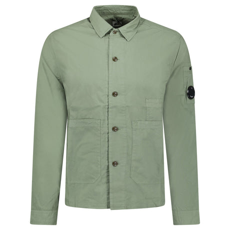 CP Company Thyme Green Lens Popeline Over - Shirt - Boinclo - Outlet Sale Under Retail