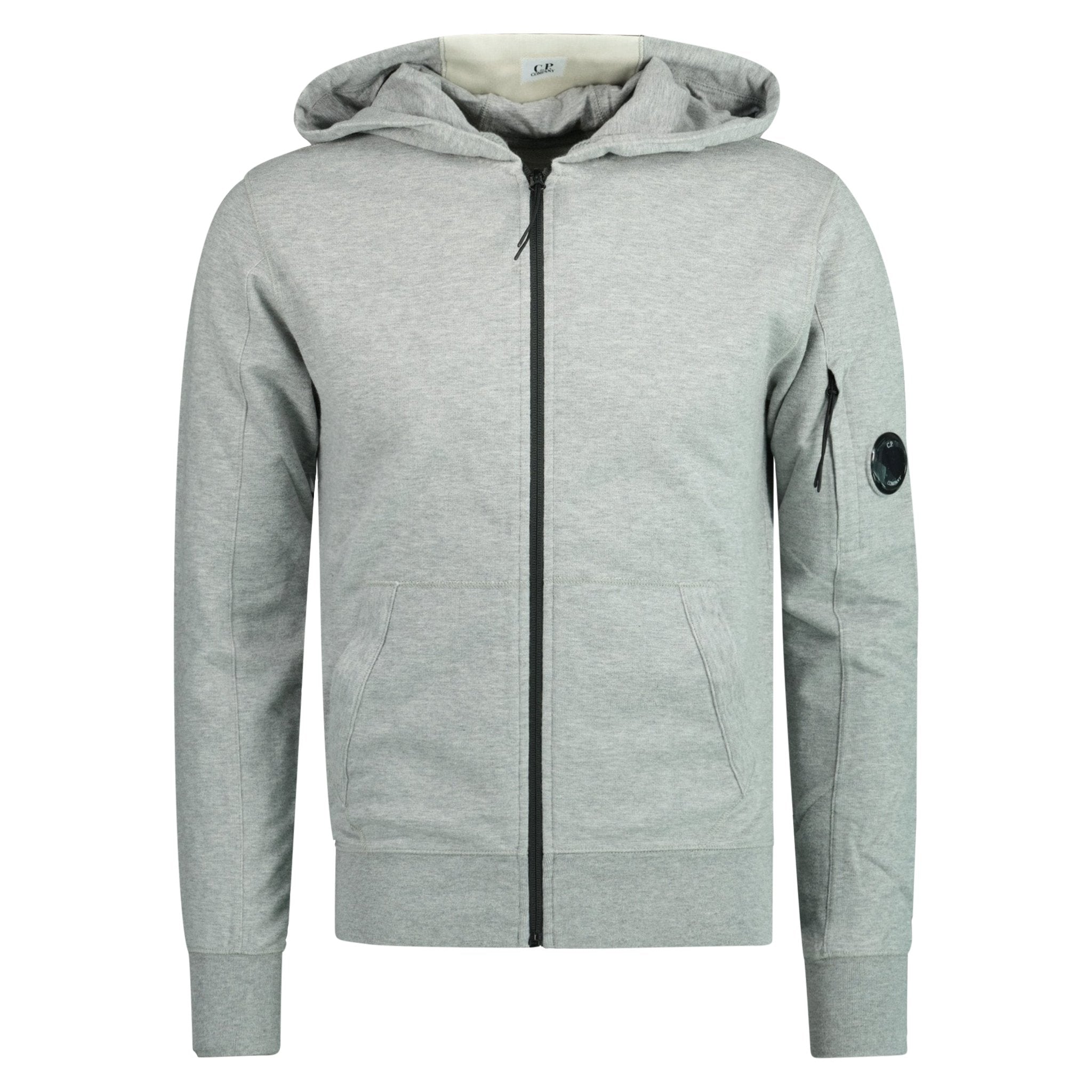 Color variation of CP Company Light Fleece Lens Zip Hoodie Grey