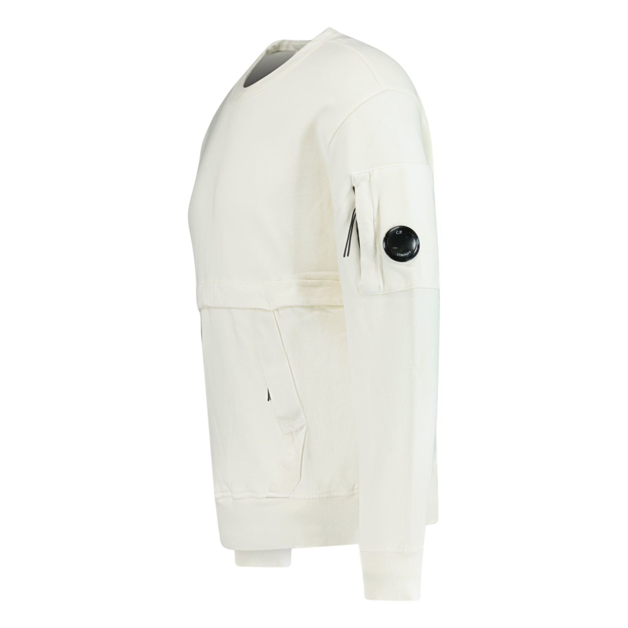 CP Company Zip Pocket Lens Sweatshirt White Outlet Sale Always Under Retail Boinclo