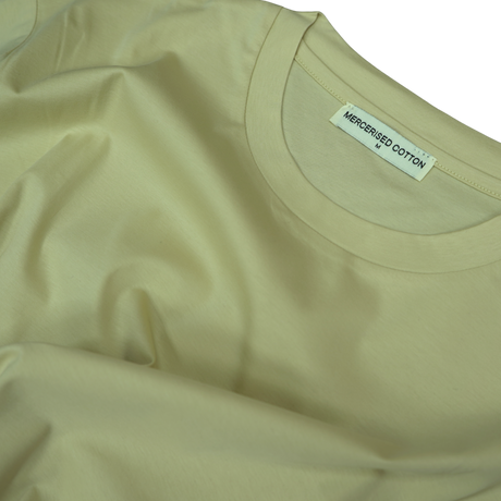 Plain Label Mercerized Cotton T-Shirt Yellow