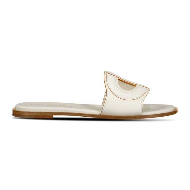 Gold Sandals White Christian Dior Sandals Dior D-Club Slide
