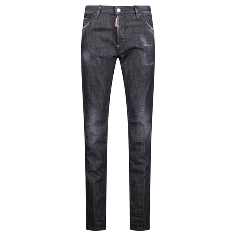 DSquared2 'Cool Guy' Felt Logo Slim Fit Jeans Black - Boinclo - Outlet Sale Under Retail