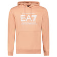 EA7 Emporio Armani Logo Print Hoodie in Cafe Creme - Boinclo - Outlet Sale Under Retail