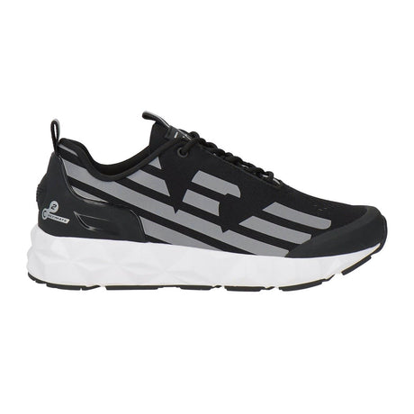 EA7 Emporio Armani Ultimate C2 Kombat Running Sneaker with Ultralight Sole in Black and Silver - Boinclo - Outlet Sale Under Retail