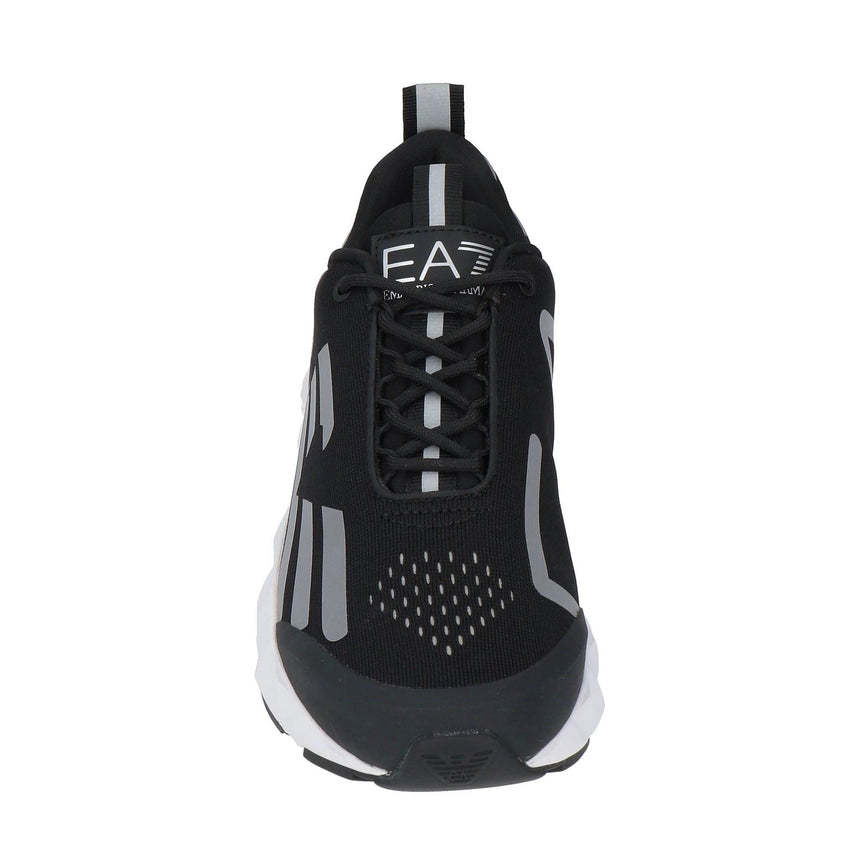 EA7 Emporio Armani Ultimate C2 Kombat Running Sneaker with Ultralight Sole in Black and Silver - Boinclo - Outlet Sale Under Retail