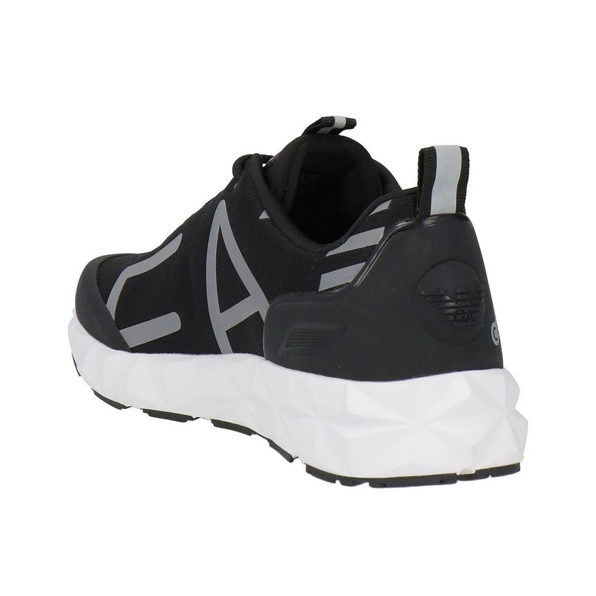 EA7 Emporio Armani Ultimate C2 Kombat Running Sneaker with Ultralight Sole in Black and Silver - Boinclo - Outlet Sale Under Retail