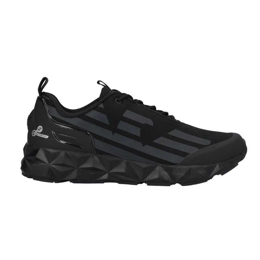 EA7 Emporio Armani Ultimate C2 Kombat Running Sneaker with Ultralight Sole in Black - Boinclo - Outlet Sale Under Retail