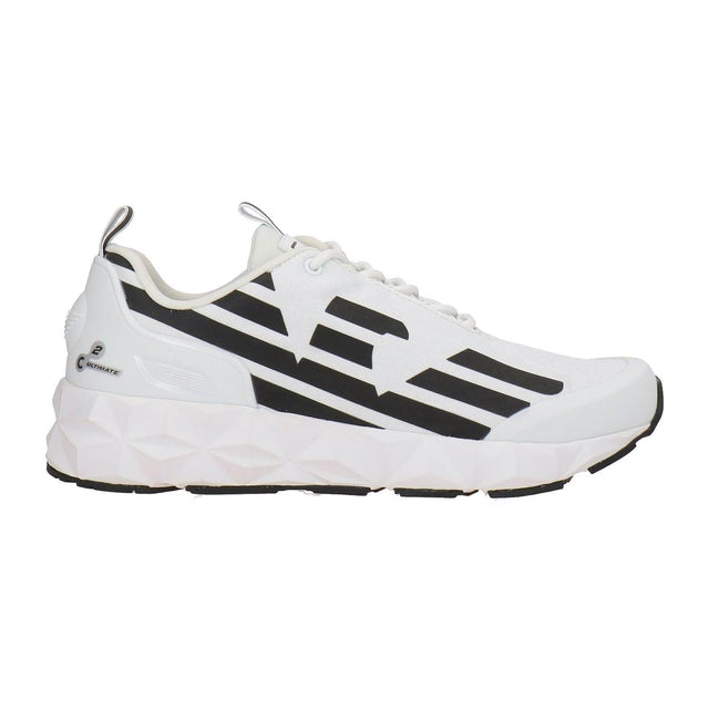 EA7 Emporio Armani Ultimate C2 Kombat Running Sneaker with Ultralight Sole in White and Black - Boinclo - Outlet Sale Under Retail