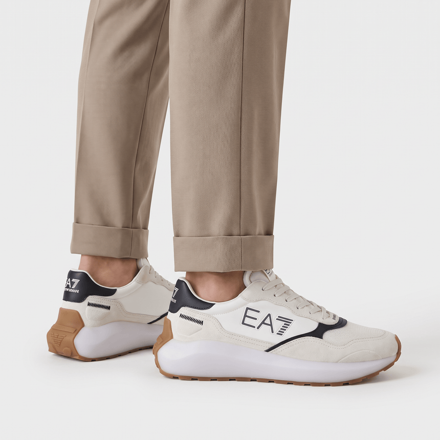 EA7 Emporio Armani 'Wader' Trainers in White - Boinclo - Outlet Sale Under Retail