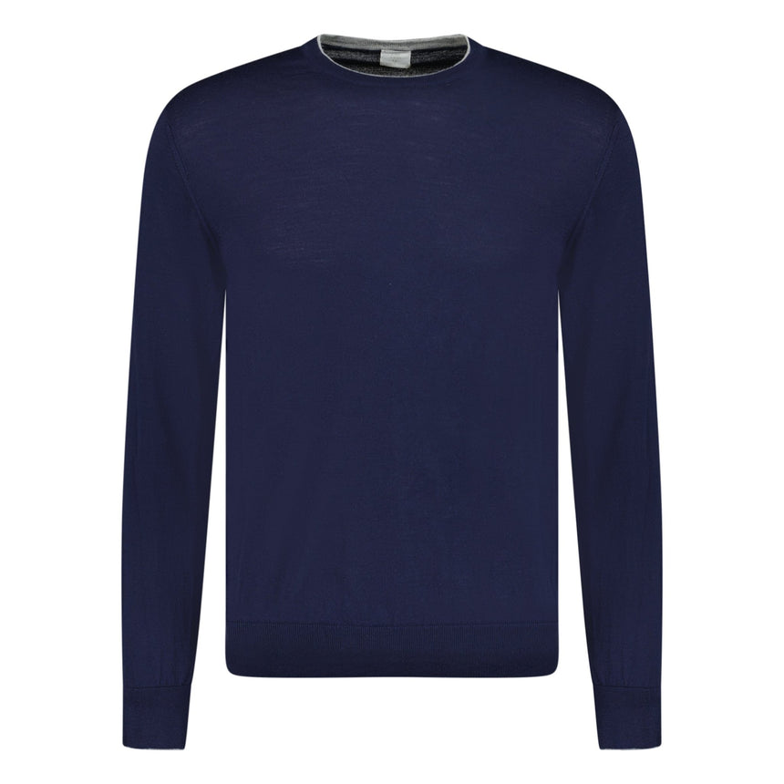 ELEVENTY WOOL & SILK NAVY LONG SLEEVE JUMPER - Boinclo ltd - Outlet Sale Under Retail