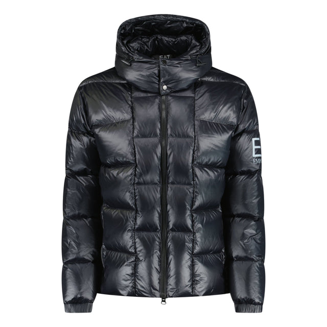 Emporio Armani Down Padded Detachable Hood Puffer Jacket Black - Boinclo ltd - Outlet Sale Under Retail