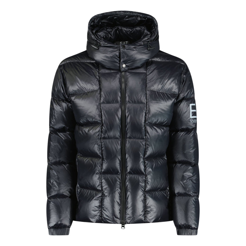 Emporio Armani Down Padded Detachable Hood Puffer Jacket Black - Boinclo ltd - Outlet Sale Under Retail