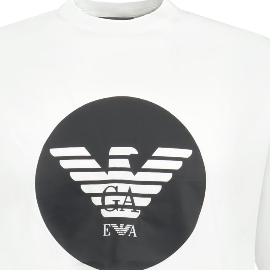 Emporio Armani Eagle Logo Cotton T-Shirt White - Boinclo - Outlet Sale Under Retail