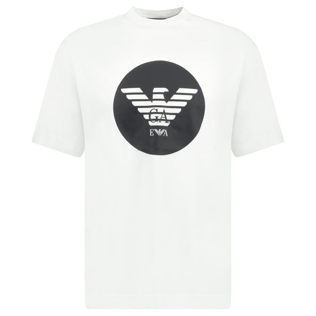 Emporio Armani Eagle Logo Cotton T-Shirt White - Boinclo - Outlet Sale Under Retail