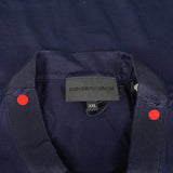 Emporio Armani Eagle Logo Mercerised Button Up T-Shirt Navy (Defect) - Boinclo - Outlet Sale Under Retail