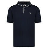 Emporio Armani Eagle Logo Twin Tip Polo - Shirt Navy - Boinclo - Outlet Sale Under Retail