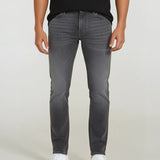 Emporio Armani J06 Slim Fit 5 Pocket Silver Eagle Black Belt Patch Jeans Grey - Boinclo - Outlet Sale Under Retail
