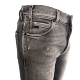 Emporio Armani J16 Slim - Cut Stonewashed Jeans in Black Grey - Boinclo - Outlet Sale Under Retail