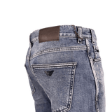 Emporio Armani J16 Slim - Cut Stonewashed Jeans in Blue - Boinclo - Outlet Sale Under Retail