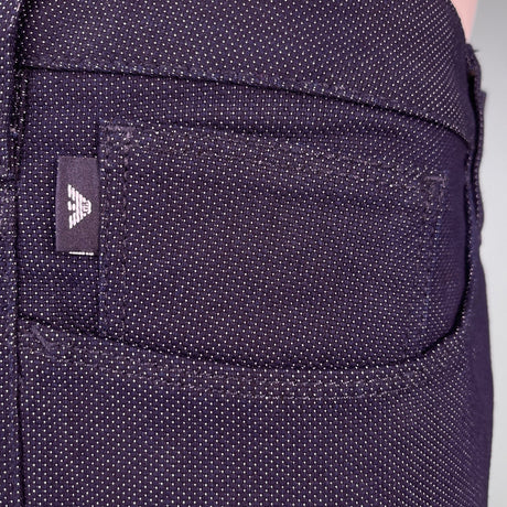 Emporio Armani J06 Slim Fit 5 Pocket Grey Eagle Black Belt Patch Jeans Navy - Boinclo - Outlet Sale Under Retail