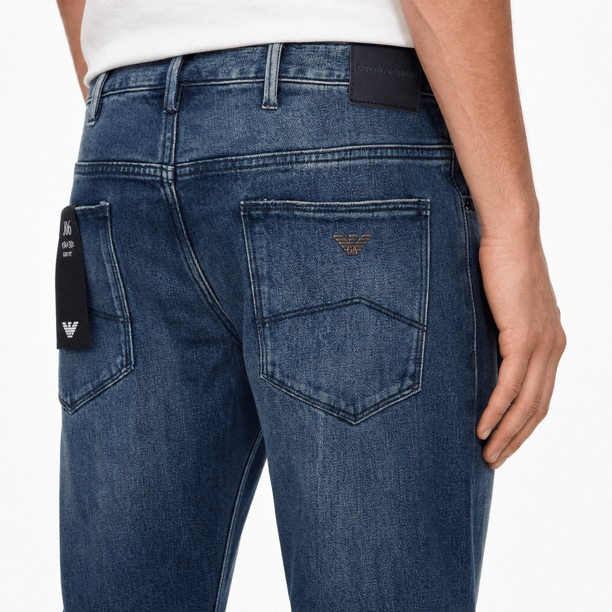 Emporio Armani J06 Slim Fit Jeans in Blue - Boinclo - Outlet Sale Under Retail