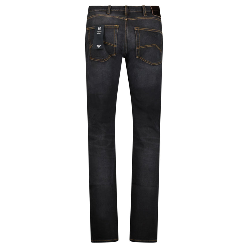 Emporio Armani J45 Regular Fit Jeans in Black - Boinclo - Outlet Sale Under Retail