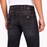 Emporio Armani J45 Regular Fit Jeans in Black - Boinclo - Outlet Sale Under Retail