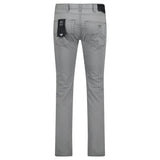 Emporio Armani J45 Slim Fit 5 Pocket Silver Eagle Black Belt Patch Jeans Grey - Boinclo - Outlet Sale Under Retail