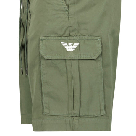 Emporio Armani Logo Bermuda Shorts in Khaki - Boinclo - Outlet Sale Under Retail
