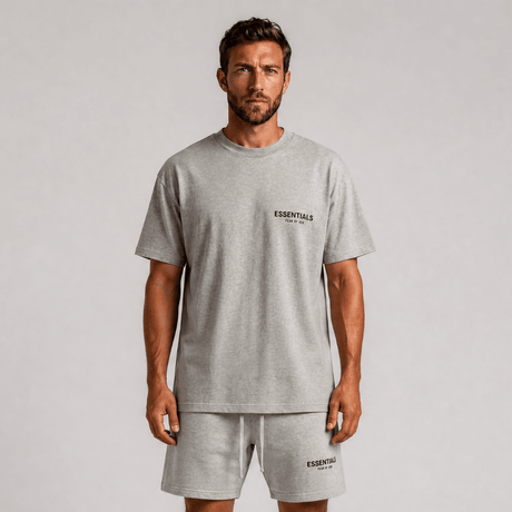 Essentials x Fear Of God Summer Set Dark Oatmeal Grey - Boinclo - Outlet Sale Under Retail