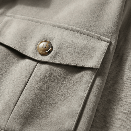 Gran Sasso Alcantara Suede - Effect Jacket in Beige - Boinclo - Outlet Sale Under Retail